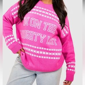 BOOHOO sweater. Hot Pink. Size 24. Brand new, with tags.